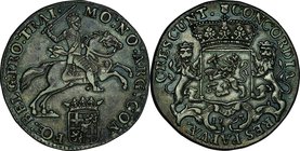 Utrecht (Netherlnds); Armored Knight on Horse Silver 1/2 Ducaton. 1793. . VF. 16.39g. 0.941. 37.40mm. KM115.1 toned