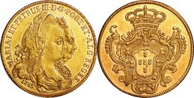 Portugal; Maria I and Pedro Gold 4 Escudos(Peca). 1783. . AU. 14.30g. 0.917. 32.00mm. KM281