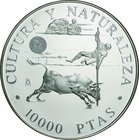 Spain; Culture and nature Series I Silver Proof 10000 Pesetas. 1994. . Proof. 167.75g. 0.925. 73.00mm. KM943
