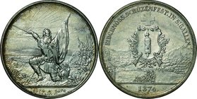 Switzerland; Shooting Festival St. Gallen Silver 5 Francs. 1874. . VF. 25.00g. 0.835. 37.30mm. KMXS12
