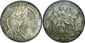 Switzerland; Shooting Festival Lugano in Ticino Silver 5 Francs. 1883. PCGS MS64. UNC. 25.00g. 0.835. 37.30mm. KMXS16
