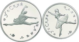 Russia; Ballerina Platinum 3-Coin Proof Set. 1994. . Proof. . 0.999. . KMPS11