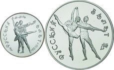 Russia; Ballerina Silver Proof　2-Coin. . . Proof. . 0.9. . w/ Box