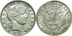 United States; Barber Silver Half Dollar. 1910. . VF-EF. 12.50g. 0.9. 30.60mm. KM116
