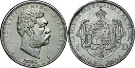 Hawaii; Kalakaua I Silver 1 Dollar. 1883. . VF. 26.73g. 0.9. 38.10mm. KM7