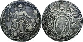 Papal States; Pius VI Holy Mother Church Silver 1 Scudo. 1780. ANACS VF25 DETAILS. F. 26.42g. 0.917. 41.80mm. KM1216.1