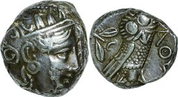 Ancient Coin-Greek; Attica Athens Owl Silver Tetradrachm. 393. NGC XF. VF-EF. . . .