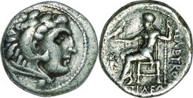 Ancient Coin-Greek; Selecuid Kingdom Alexander III/Zeus Silver Drachm. 281. NGC F. F. . . .