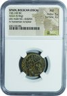 Ancient Coin-Greek; Spain Bolscan(Osca) Copper. 150. NGC AU. EF. 5.96g. . .