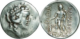 Ancient Coin-Greek; Thrace Thasos Dionysos/Hercules Silver Tetradrachm. 100. NGC F. F. . . .