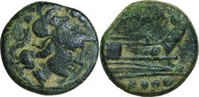 Ancient Coin-Roman Republic; Anonymous Bronze Triens. 211. NGC Ch F. F. . . .