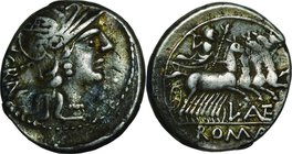 Ancient Coin-Roman Republic; L.Ant.Gragulus Silver Denarius. 136. NGC Ch F. F. . . .