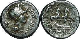 Ancient Coin-Roman Republic; M.Cipius M.f. Silver Denarius. 115. NGC VF. VF. . . .