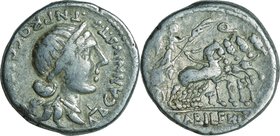 Ancient Coin-Roman Republic; Annius/Quadriga Silver Denarius. 82. NGC Ch F. F. . . .