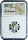 Ancient Coin-Roman Republic; Q.Sicinius Silver Denarius. 49. NGC Ch XF. EF. 4.06g. . .