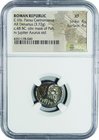 Ancient Coin-Roman Republic; Caius Vibius Pansa Silver Denarius. 48. NGC XF. EF. 3.72g. . .