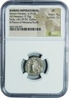 Ancient Coin-Roman Empire; Sextus Pompey Silver Denarius. 35. NGC VF. F-VF. 3.75g. . .