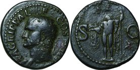 Ancient Coin-Roman Empire; Agrippa AE AS Denarius. 12. NGC F. F. . . .