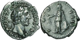 Ancient Coin-Roman Empire; Antonius Pius Silver Denarius. 131. NGC Ch VF. VF. . . .