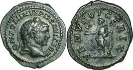Ancient Coin-Roman Empire; Caracalla Silver Denarius. 198. NGC Ch VF. VF. . . .