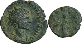 Ancient Coin-Roman Empire; Quintillus Silver Double Denarius. 270. NGC Ch VF. VF. . . .
