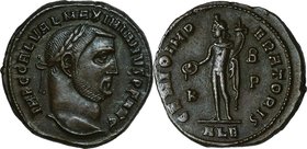 Ancient Coin-Roman Empire; Galerius BI Reduced Nummus. 305. NGC AU. EF+. . . .