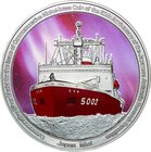 Japan; 50th Anniversary of the Japanese Antarctic Research Coin Colorized Silver Medal. 2007. . UNC. 160.00g. 0.999. 60.00mm.