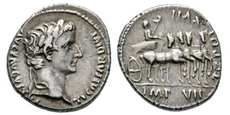 Tiberius 14-37 après J.-C. Denarius, Gaule, Lugdunum, (Lyon), 15-16 après J.-C.,...