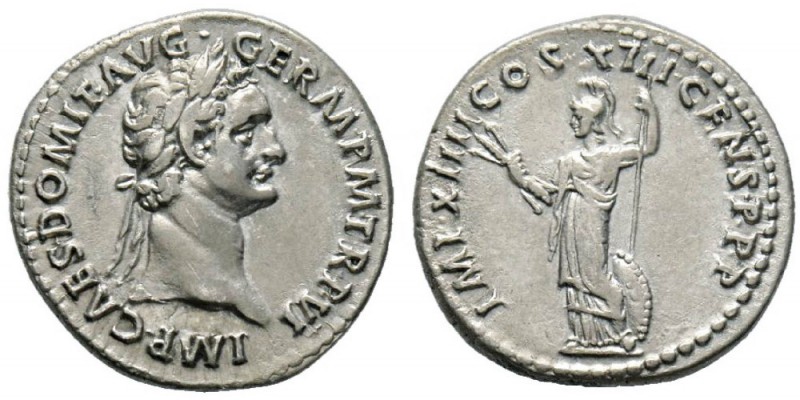 Domitianus 81-96 Denarius, Rome, 87, AG 3.47 g. Avers : IMP CAES DOMIT AVG GERM ...