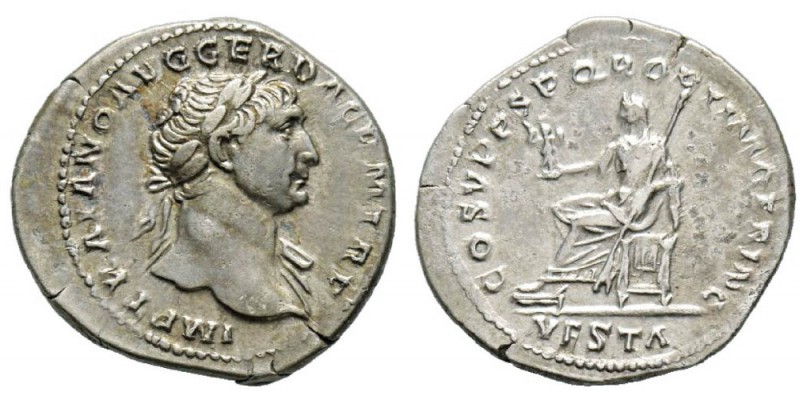 Traianus 98-117 Denarius, Rome, 103-111, AG 3.32 g. Avers : IMP TRAIANO AVG GER ...