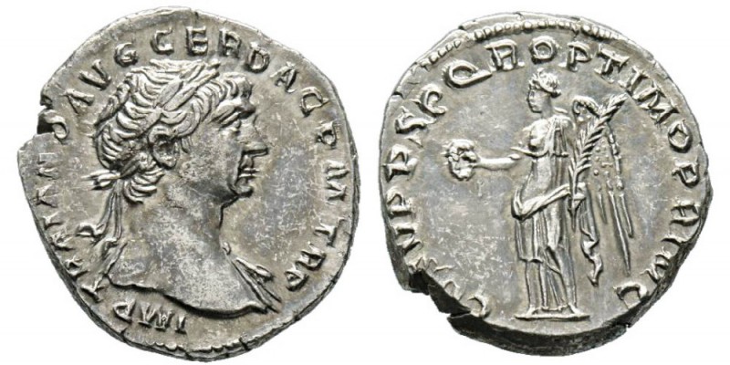 Traianus 98-117 Denarius, Rome, 103-111, AG 3.30 g. Avers : IMP TRAIANO AVG GER ...