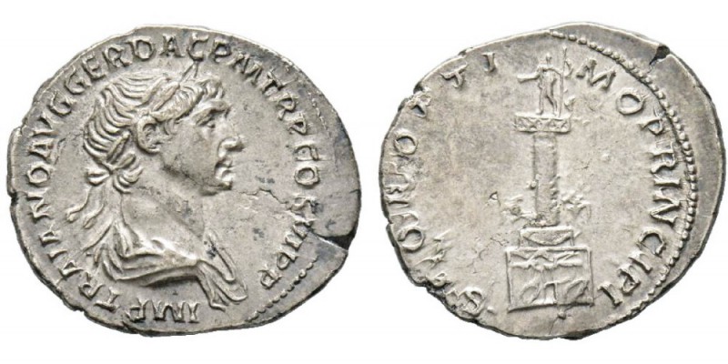 Traianus 98-117 Denarius, Rome, 112-114, AG 3.09 g. Avers : IMP TRAIANO AVG GER ...