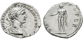 Traianus 98-117 Denarius, Rome, 114-117, AG 3.46 g. Avers : IMP CAES NER TRAIANO OPTIMO AVG GER DAC Buste lauré et drapé à droite. Revers : P M TR P C...