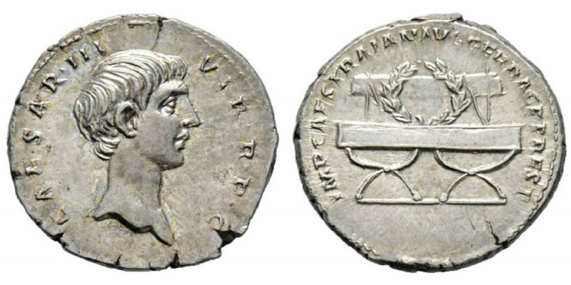 Traianus 98-117 pour Octave Denarius, Restitution pour Octave, Rome, AG 3.25 g. ...