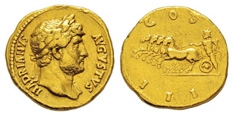 Hadrianus 117-138 Aureus, Rome, 134-138, AU 7.35 g Avers : HADRIANVS - AVGVSTVS ...