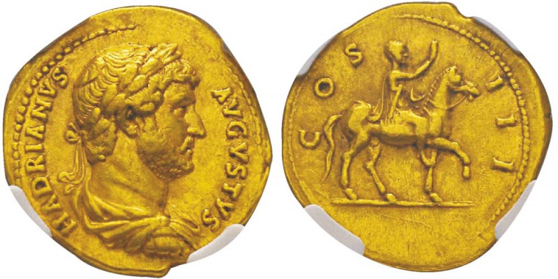 Hadrianus 117-138 Aureus, Rome, 125-128, AU 7.32 g. Avers : HADRIANVS - AVGVSTVS...
