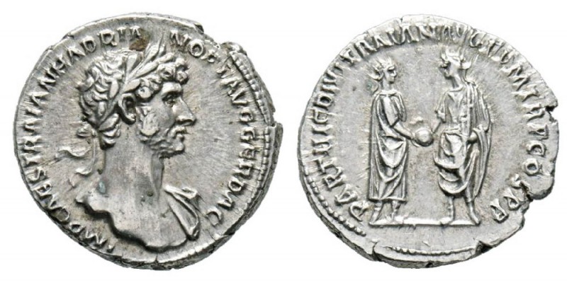 Hadrianus 117-138 Denarius, Rome, 117, AG 3.38 g. Avers : IMP CAES TRAIAN HADRIA...