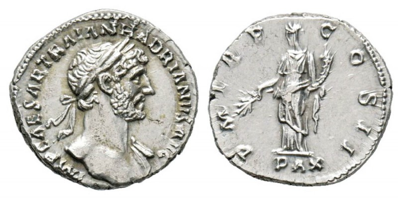 Hadrianus 117-138 Denarius, Rome, 118, AG 3.26 g. Avers : IMP CAESAR TRAIAN HADR...