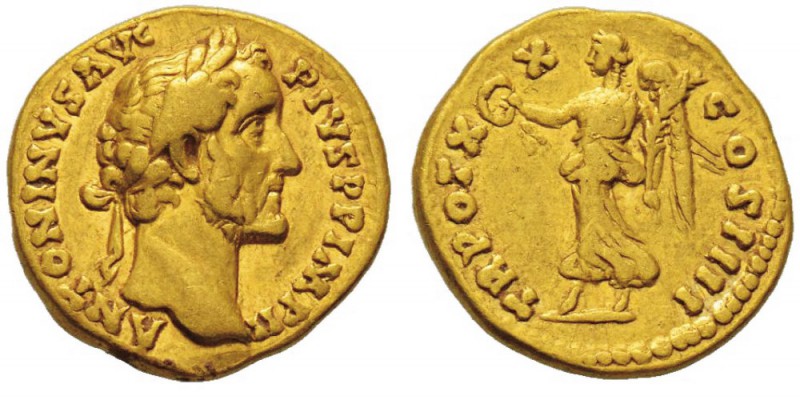 Antoninus Pius 138-161 Aureus, Rome, 156-157, AU 7.16 g. Avers : ANTONINVS AVG -...