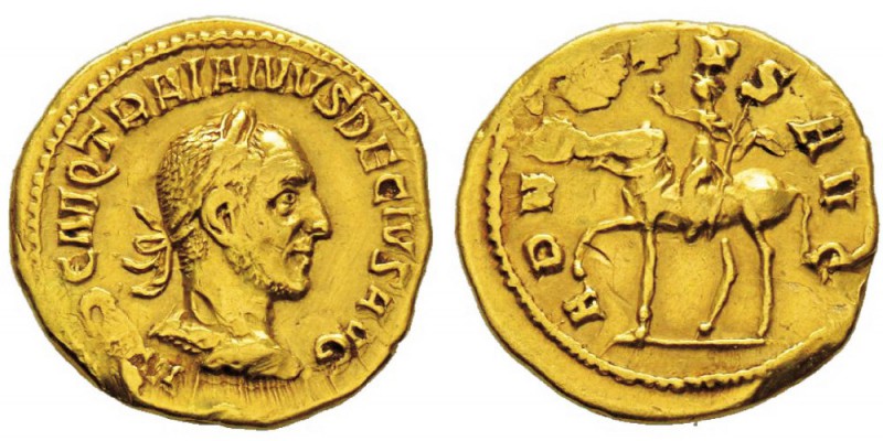 Traianvs Decivs 249-251 Aureus, Rome, 249-250, AU 4.6 g. Avers : IMP C M Q TRAIA...