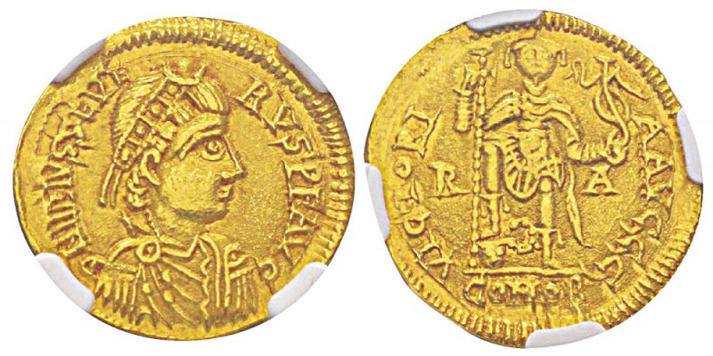 Monnayage au nom et au type de Libius Severus 461-465 Solidus, Toulouse, 461-465...