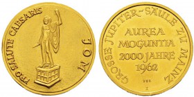 Germany, Médaille en or, Mainz, 1962, AU 18.8 g. 986‰, 30 mm. Avers : PRO SALUTE CAESARIS - JOM Revers : GROSSE JUPITER SAULE ZU MAINZ / AUREA MOGUNTA...