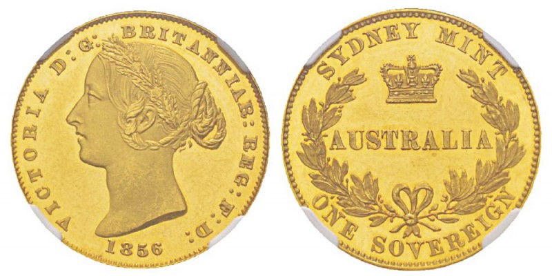 Australia, Victoria 1837-1901 Essai (Pattern Plain Edge) Sovereign, Sydney, 1856...