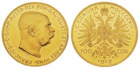 Austria, République 1918- 100 Corona, 1912, AU 33.87 g. Ref : Fr.507, KM#2819 Conservation : PCGS MS61