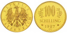 Austria, République 1918- 100 Schilling, 1927, AU 23.52 g. Ref : Fr.520, KM#2842 Conservation : PCGS PL64