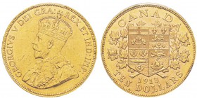 Canada, George V 1910-1936 10 Dollars, 1913 C, Ottawa, AU 16.7 g. Ref : KM#27, Fr.3 Conservation : PCGS MS62