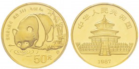 China, 50 Yuan, 1987-S, AU 15.55 g. 999‰ Ref : KM#162, PAN-45A Conservation : PCGS MS69