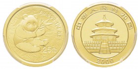 China, 25 Yuan, 2000, AU 7.77 g. 999‰ Ref : KM#1305, PAN-328A Conservation : PCGS MS69