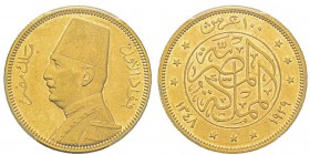 Egypt, Fuad I AH 1341-1355 (1922-1936) 100 Piastres, 1348 (1929), AU 8.5 g. Ref : KM#354, Fr.32 Conservation : PCGS MS62