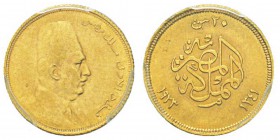 Egypt, Fuad I AH 1341-1355 (1922-1936) 20 Piastres, 1341 (1923), AU 1.7 g. Ref : KM#339, Fr.30 Conservation : PCGS AU58